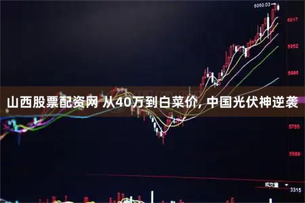 山西股票配资网 从40万到白菜价, 中国光伏神逆袭